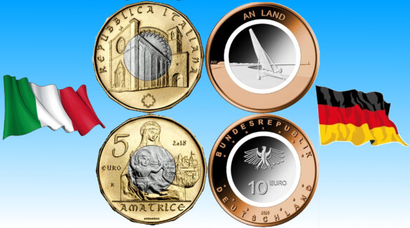 Moneta Positiva_Italia-5-euro_Germania-10-euro