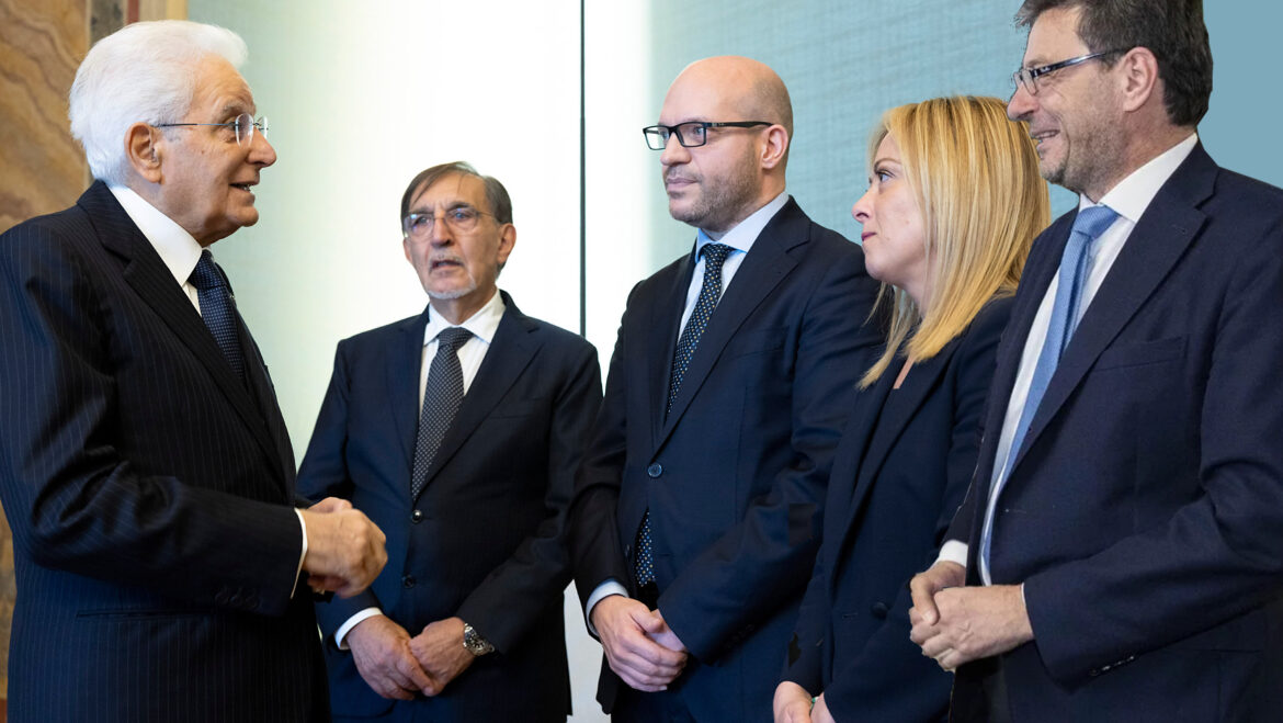 Mattarella_La_Russa_Fontana_Meloni_2022_Moneta_Positiva